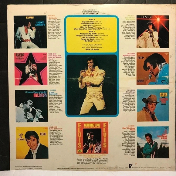 Elvis Separate ways RCA 9 Songs - Picture 5 of 5
